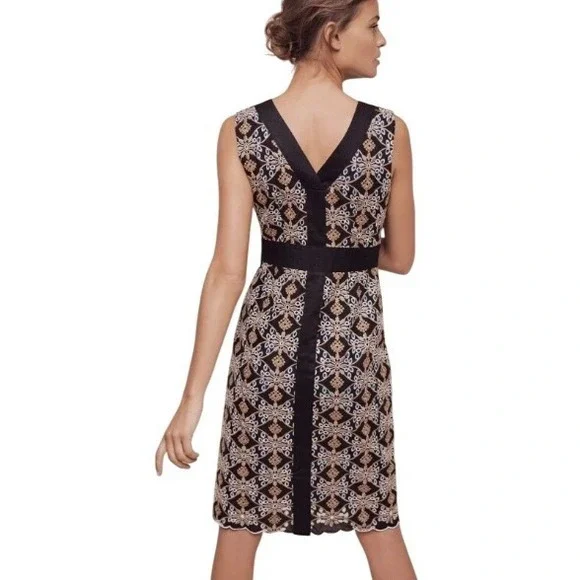 HD in Paris Black and Cream Midi Dress - Picture 2 of 10